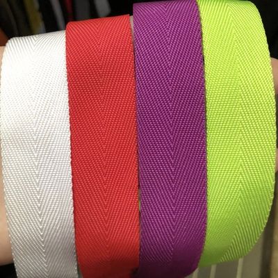 calidad  Herribone Polypropylene Webbing 20mm 25mm ISO14001 Pp Webbing fábrica