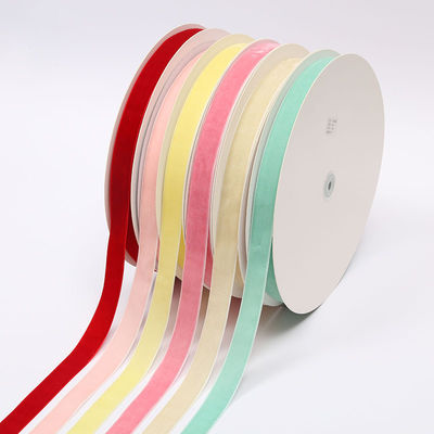 1 pulgada de cinta de terciopelo rojo con cable Lujosa cinta de terciopelo azul claro