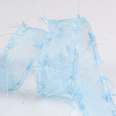 25mm-50mm Tassel Edge Polyester Organza Ribbon para Flor Chocolate Embalaje de regalos y decoración de prendas de vestir