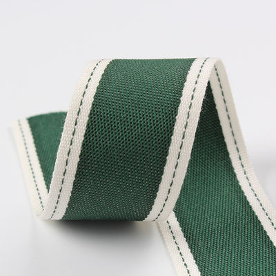 Cinturón de poliéster de borde cosido de 6 mm a 40 mm, rodillos de cinta de poliéster verde rojo