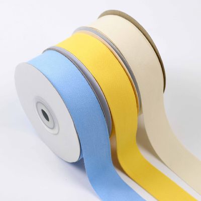 25 mm de cinta amarilla sólida de 100% de algodón de cinta por el patio