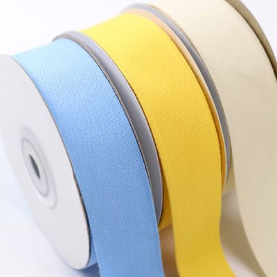 25 mm de cinta amarilla sólida de 100% de algodón de cinta por el patio
