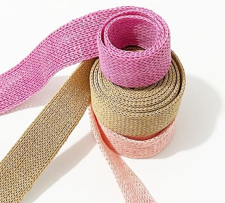 Papel de envoltura rosa cinta doble capa hueca de regalo envoltura y cinta
