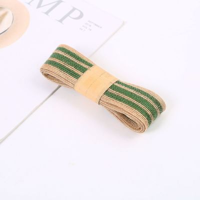 Rolos de cinta de borla de yute 100% a rayas para la decoración