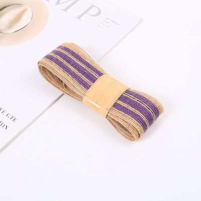 Rolos de cinta de borla de yute 100% a rayas para la decoración