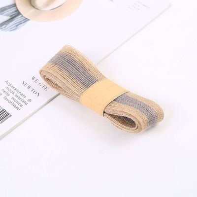 Rolos de cinta de borla de yute 100% a rayas para la decoración