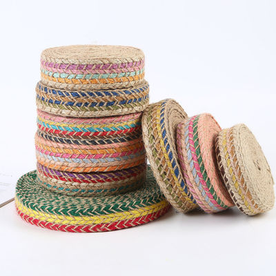 Cinturón de rebanada de jute trenzado de rebanada de oro retro para prendas