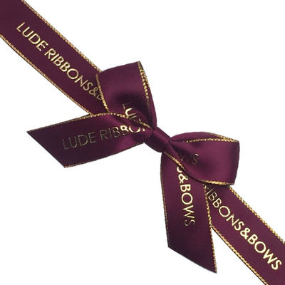 ISO9001 Arcos de regalo elásticos Arco de cinta personalizado con bucle elástico