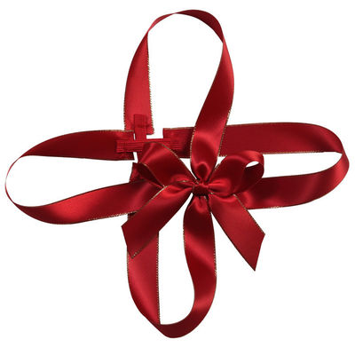 ISO9001 Arcos de regalo elásticos Arco de cinta personalizado con bucle elástico