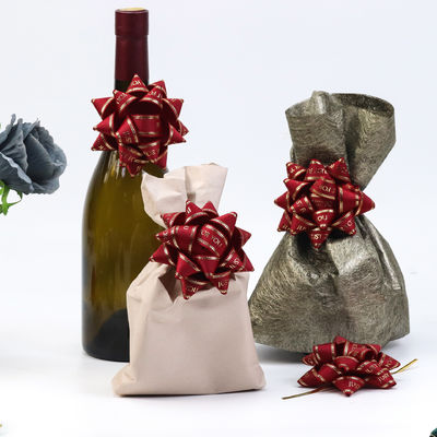 Estrella de Oro Presenta cinta Arco Vino Rojo Envase de regalo cinta Arcos