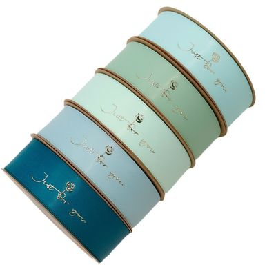Cinturón de satén de poliéter de papel de oro impreso personalizado para embalaje de regalos