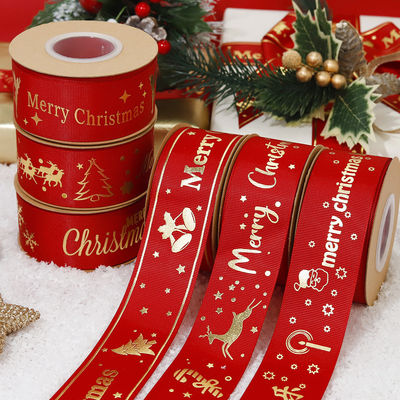 Cinturón de Navidad impreso en papel de oro Cinturón de Navidad personalizado rojo