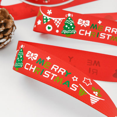 2cm 2,5cm Cintas de Navidad Impresas ISO14001 Cintas personalizadas de Navidad