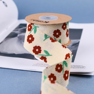 OEM Blossom Flower Art cinta impresa de 40 mm cinta personalizada con logotipo