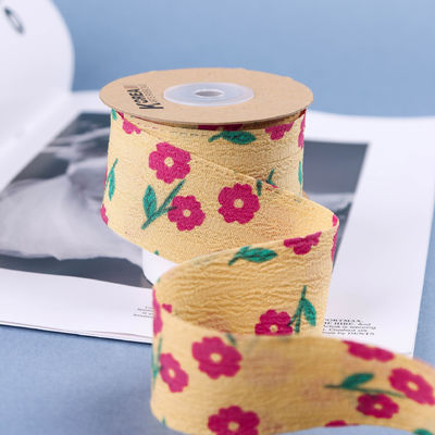 OEM Blossom Flower Art cinta impresa de 40 mm cinta personalizada con logotipo