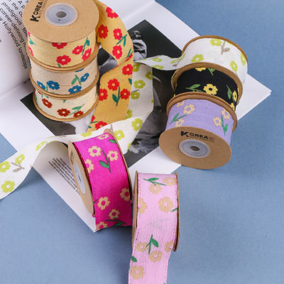 OEM Blossom Flower Art cinta impresa de 40 mm cinta personalizada con logotipo