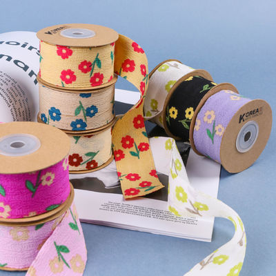 OEM Blossom Flower Art cinta impresa de 40 mm cinta personalizada con logotipo
