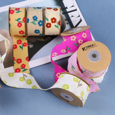OEM Blossom Flower Art cinta impresa de 40 mm cinta personalizada con logotipo