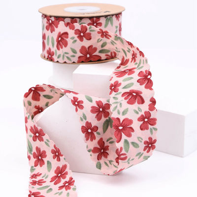 Cinturón floral personalizado de grano grueso Cinturón de borde de tejido para embalaje de regalos