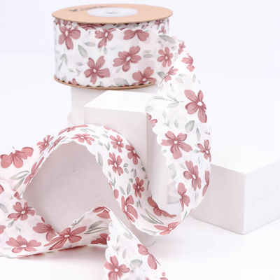 Cinturón floral personalizado de grano grueso Cinturón de borde de tejido para embalaje de regalos