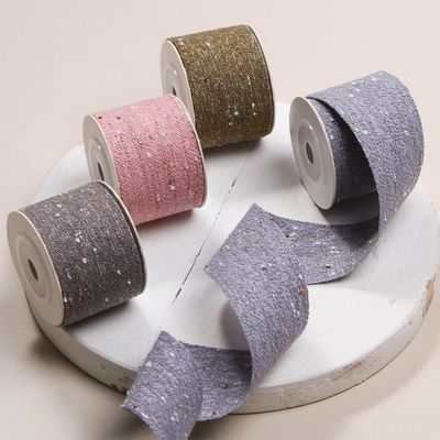Cinturón de lino de algodón de doble cara 6mm-40mm Rollos de cinta personalizados OEM