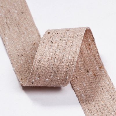 Cinturón de lino de algodón de doble cara 6mm-40mm Rollos de cinta personalizados OEM