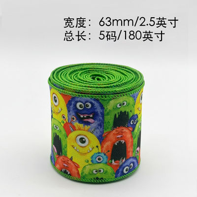 Cute dibujos animados de Halloween cinta de cable 63mm Festival de Halloween cinta de granos