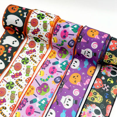 Cute dibujos animados de Halloween cinta de cable 63mm Festival de Halloween cinta de granos