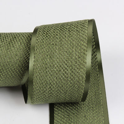 Correa cinta de poliéster de algodón de terciopelo de 10 mm-40 mm cinta de terciopelo verde con alambre