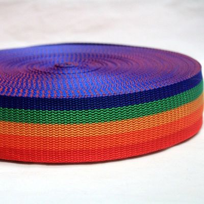 2cm 5cm Rainbow Webbing 0,5mm de espesor Tejido de polipropileno