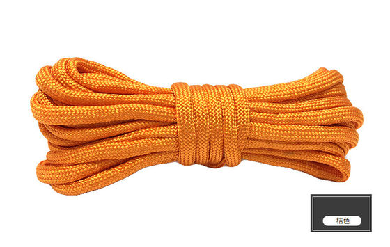Cuerdas de nylon de color naranja ISO9001 Cuerdas de poliéster doble trenzado