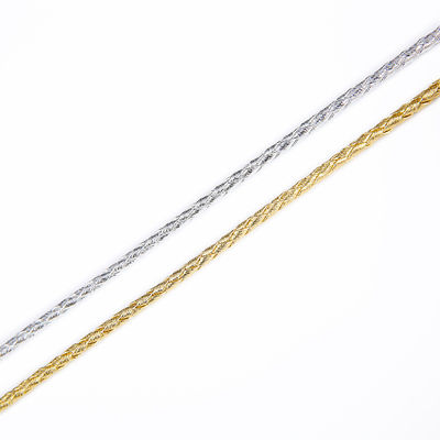 Artesanía 2 cuerda trenzada 5mm Negro doble cuerda trenzada de nylon