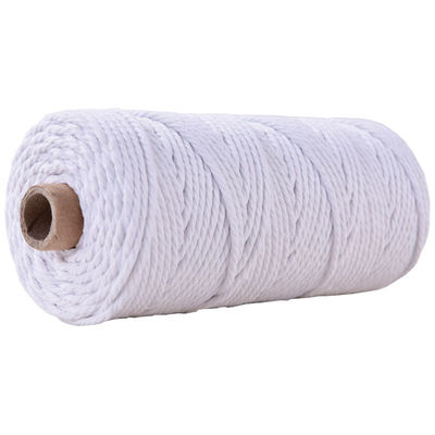 Cuerdas de nylon de 3 hebras de color verde 3 mm de macrame trenzado de algodón