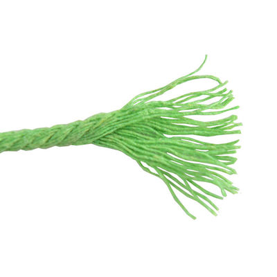 Cuerdas de nylon de 3 hebras de color verde 3 mm de macrame trenzado de algodón