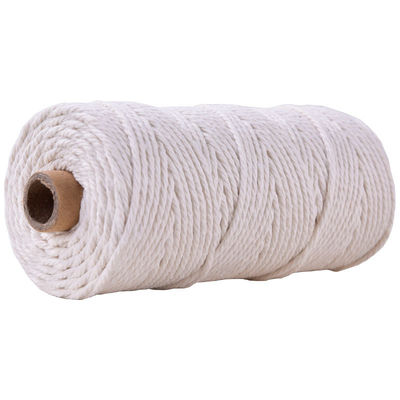 Cuerdas de nylon de 3 hebras de color verde 3 mm de macrame trenzado de algodón