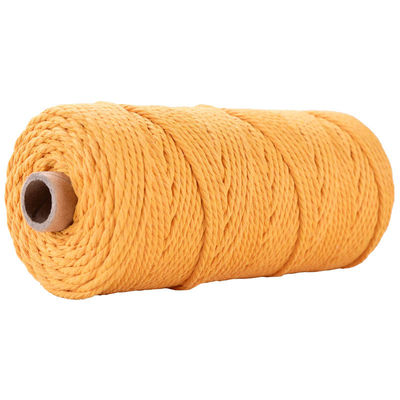 Cuerdas de nylon de 3 hebras de color verde 3 mm de macrame trenzado de algodón