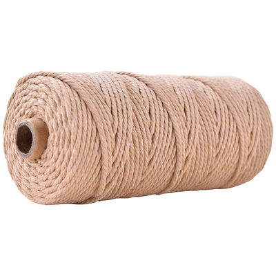 Cuerdas de nylon de 3 hebras de color verde 3 mm de macrame trenzado de algodón