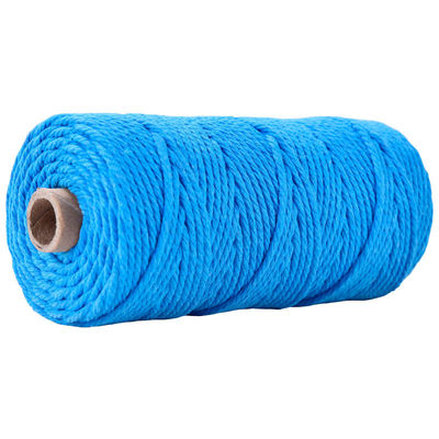 Cuerdas de nylon de 3 hebras de color verde 3 mm de macrame trenzado de algodón