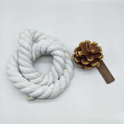 Cordón de algodón rosado de 20 mm torcido ISO14001 3 hebras de macrame