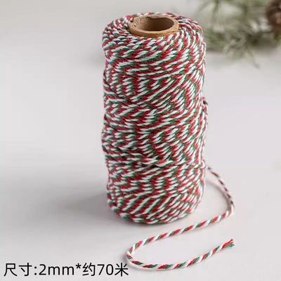 DIY 2 hebras de cordón retorcido 550 libras 2 mm Cordón de algodón macrame