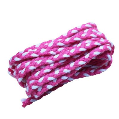 Ropa de algodón de 5 mm de 3 hebras de cordón de macrame naranja blanco
