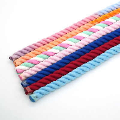 13mm Cuerdas de algodón de tres hebras de color mixto y retorcido