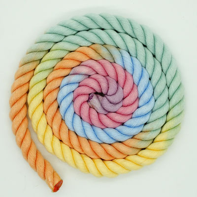 13mm Cuerdas de algodón de tres hebras de color mixto y retorcido