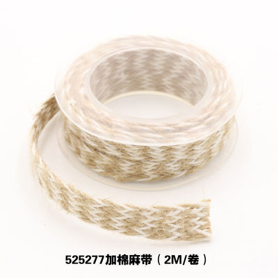 Decoración de prendas de vestir Cinta de cuerda de yute Envasado de regalo Cinta de barrete con alambre