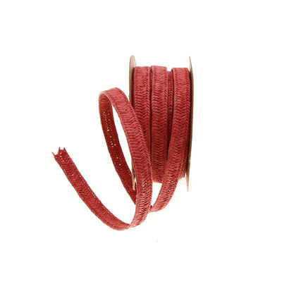 Cordón de papel retorcido de 10 mm de color rojo, marrón y 5 m de color verde.