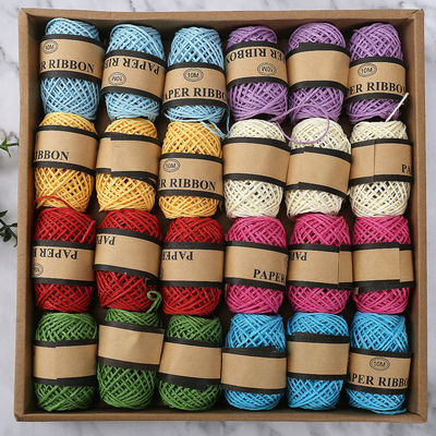 Cuerdas de papel de 2 mm de color 10m Eco amigable Cuerdas de papel artesanal DIY