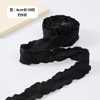 40 mm de San Valentín de color cinta de yute lino de borde arrugado cinta de rejilla de yute
