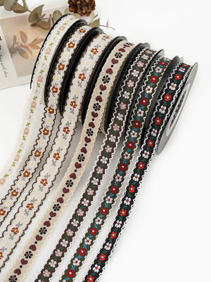 OEM ODM Floral Jacquard Trim 10mm-25mm Floral Jacquard cinta