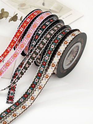 OEM ODM Floral Jacquard Trim 10mm-25mm Floral Jacquard cinta