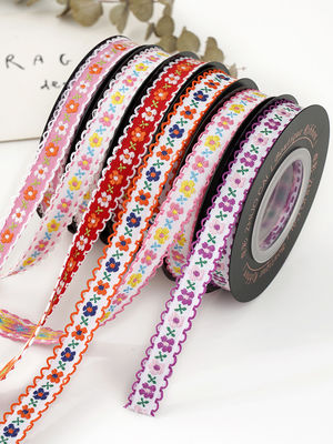 OEM ODM Floral Jacquard Trim 10mm-25mm Floral Jacquard cinta